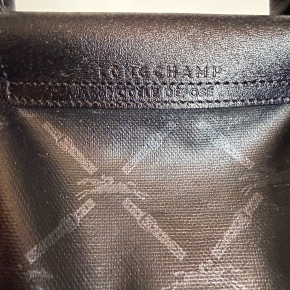 Longchamp Le Pliage Rare Coated Canvas Black Tote Bag – Made in France - Picture 6 of 16